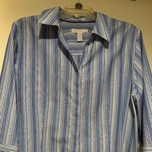 Chico’s Blue & White striped blouse
